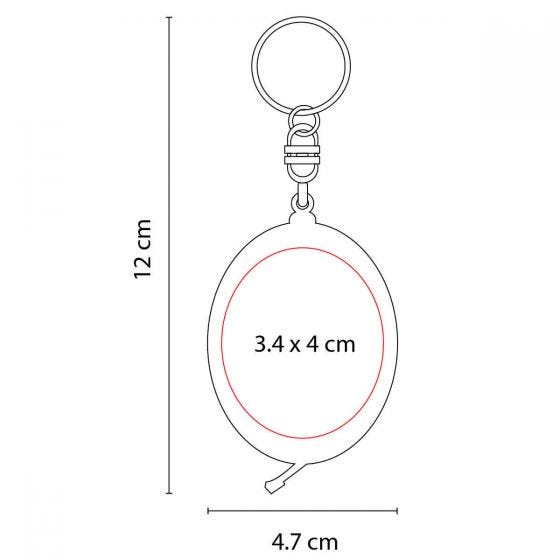 LLAVERO FLEXÓMETRO OVALADO